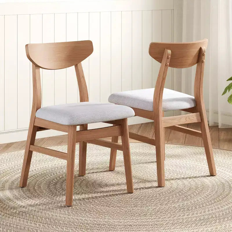 Chaise de salle à manger moderne en bois courbé