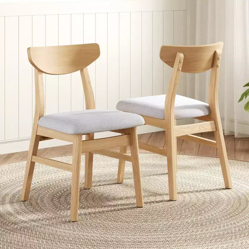 Chaise de salle à manger moderne en bois courbé