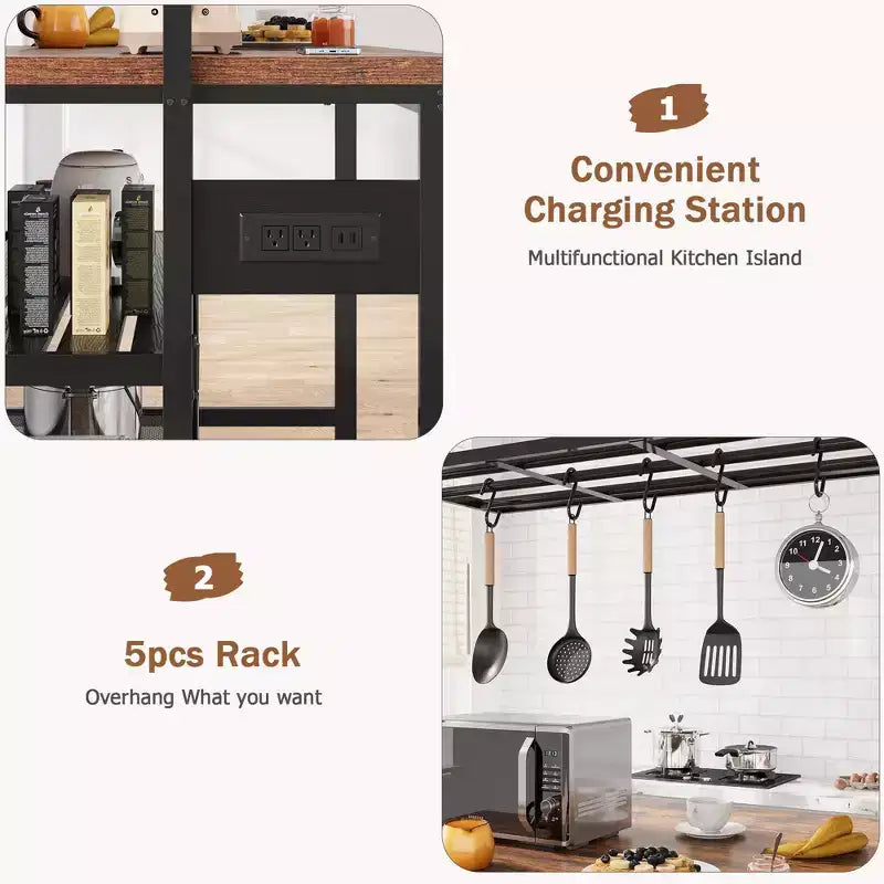 Îlot de cuisine avec fonction de rangement