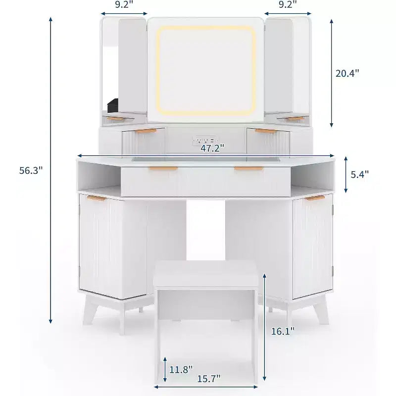Meuble-lavabo d'angle moderne
