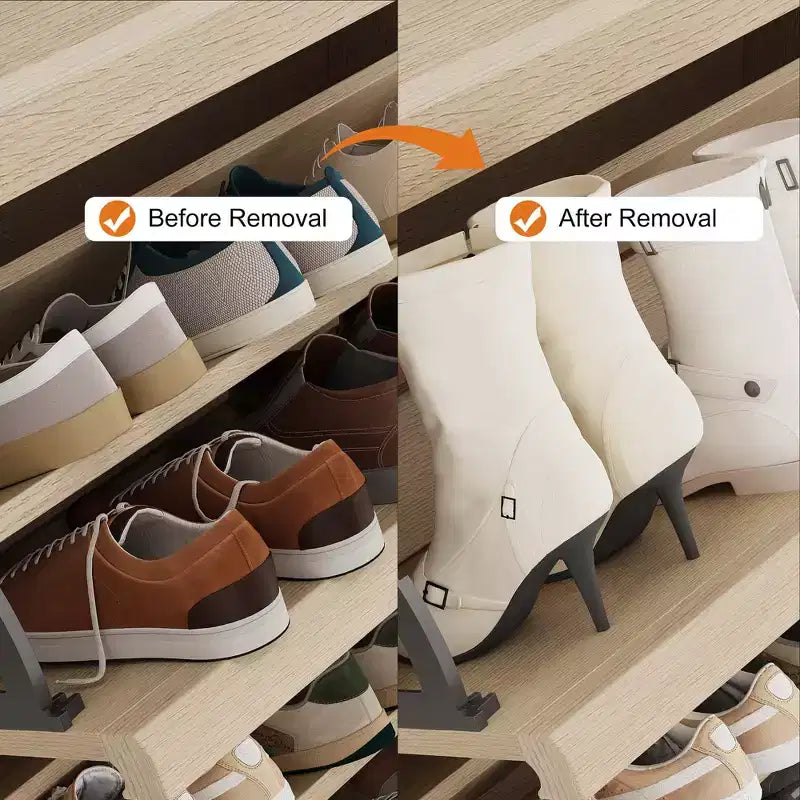 Meuble à chaussures à tiroirs à trois volets