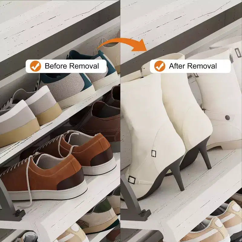 Meuble à chaussures à tiroirs à trois volets