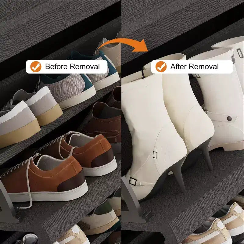 Meuble à chaussures à tiroirs à trois volets