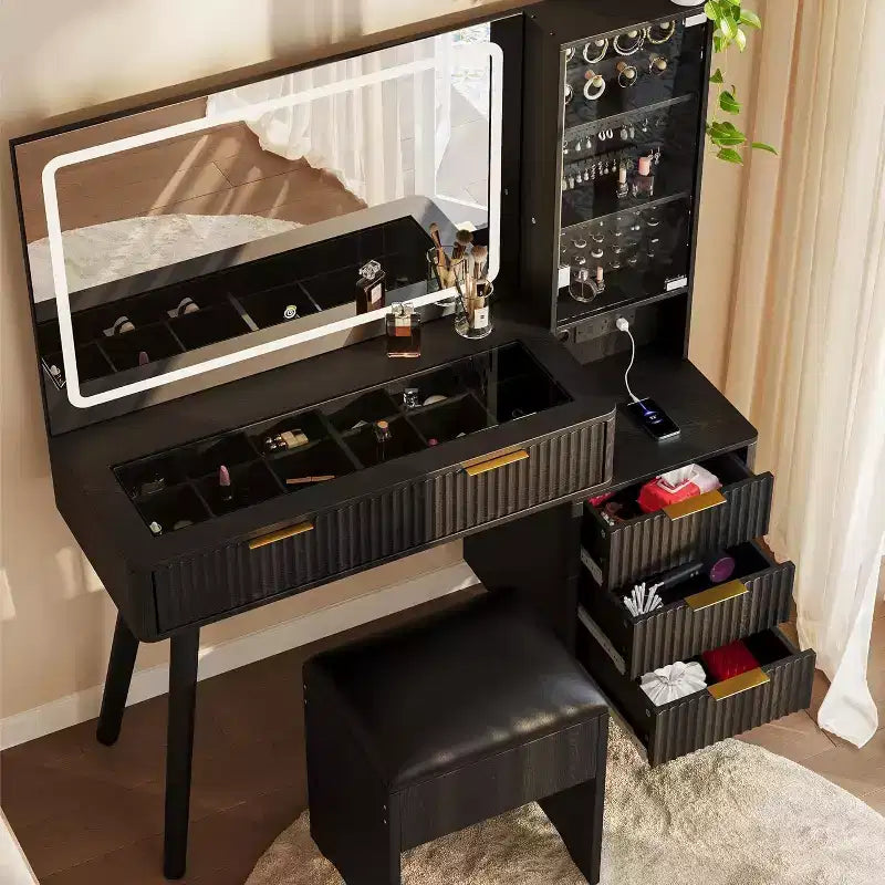 Coiffeuse avec lumière et miroir