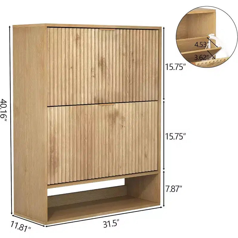 Meuble à chaussures dissimulé mince