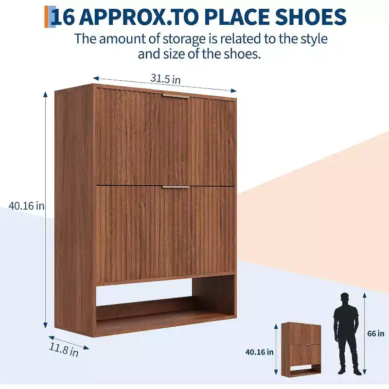 Meuble à chaussures dissimulé mince