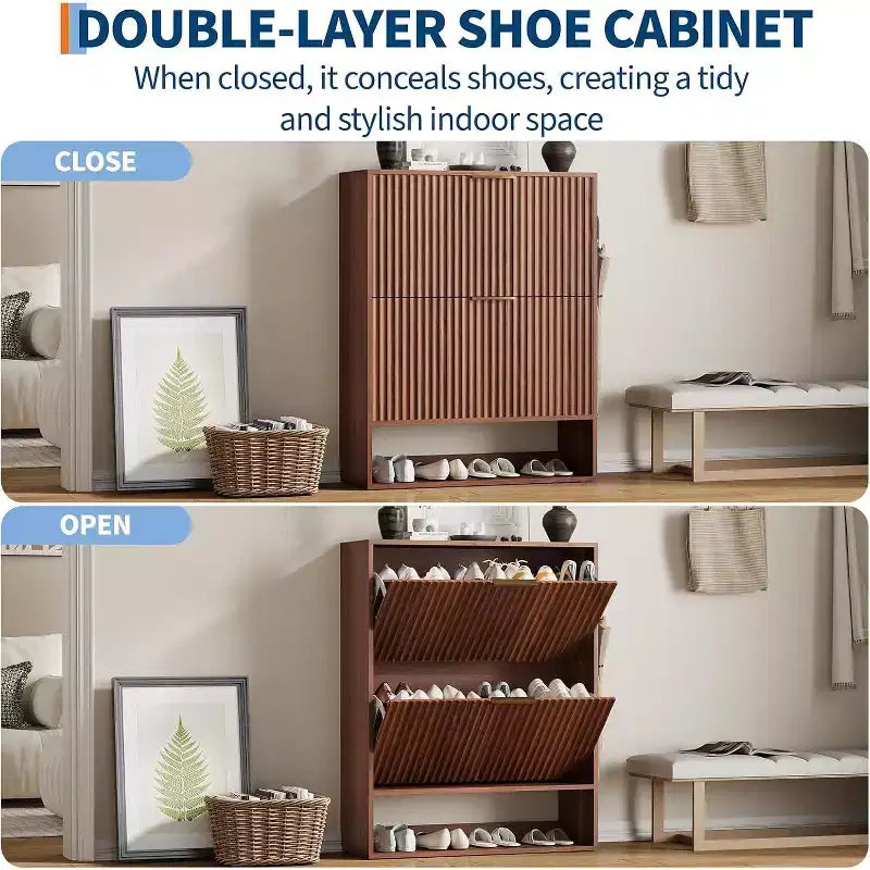 Meuble à chaussures dissimulé mince
