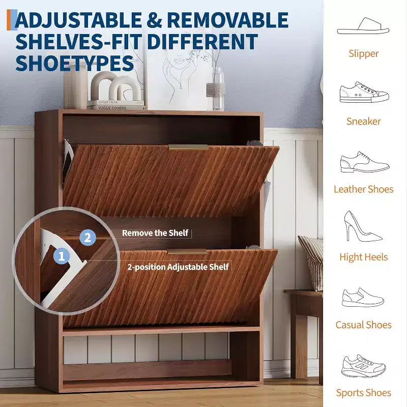 Meuble à chaussures dissimulé mince