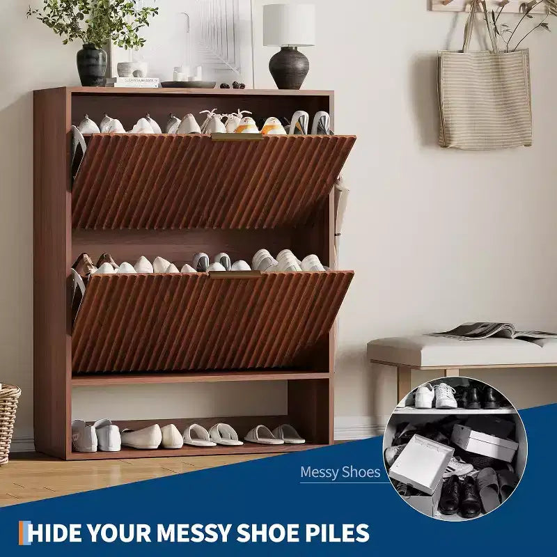 Meuble à chaussures dissimulé mince