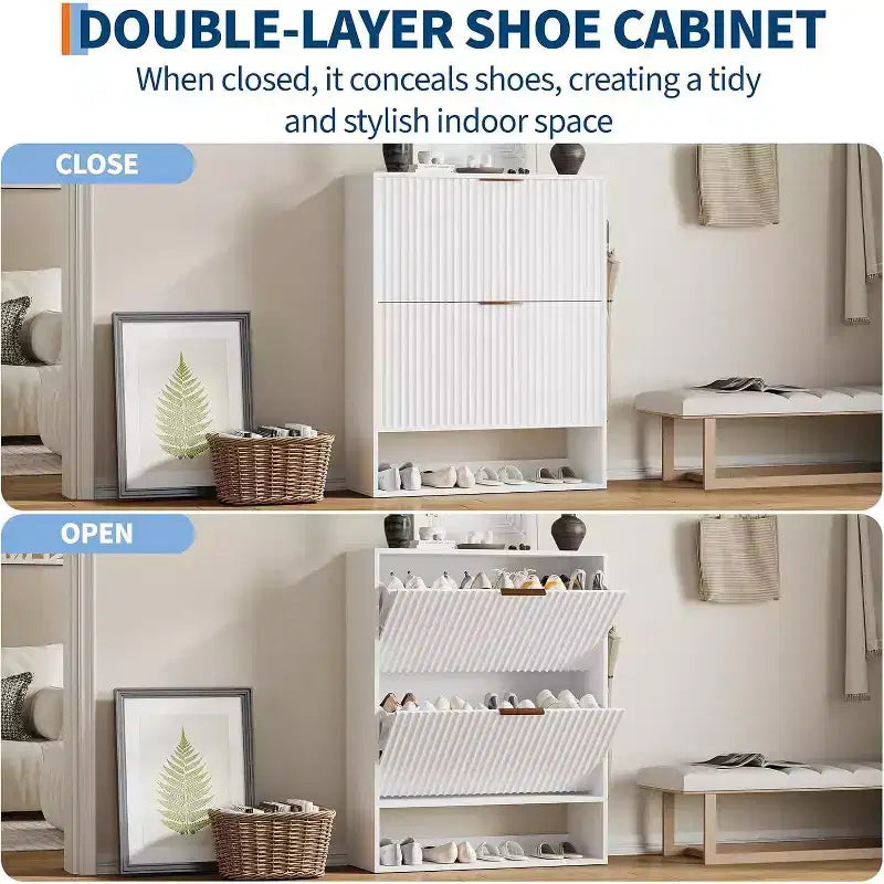 Meuble à chaussures dissimulé mince