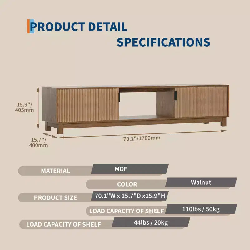 Meuble TV bas moderne de style médiéval