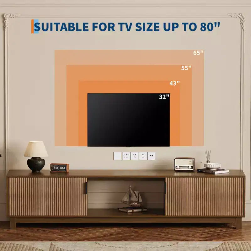 Meuble TV bas moderne de style médiéval
