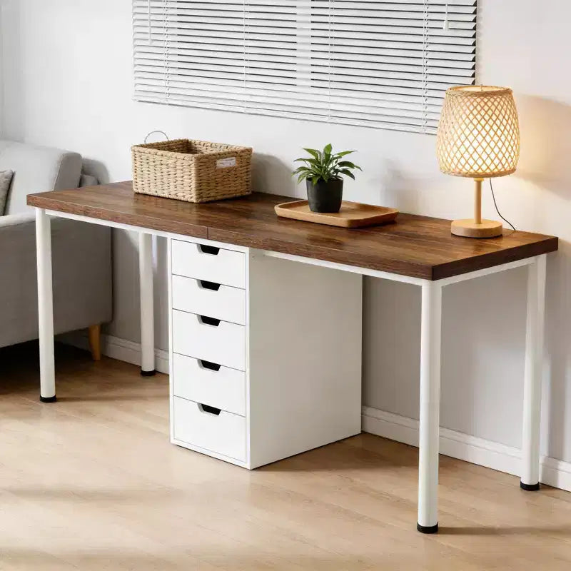 Double bureau avec 5 tiroirs