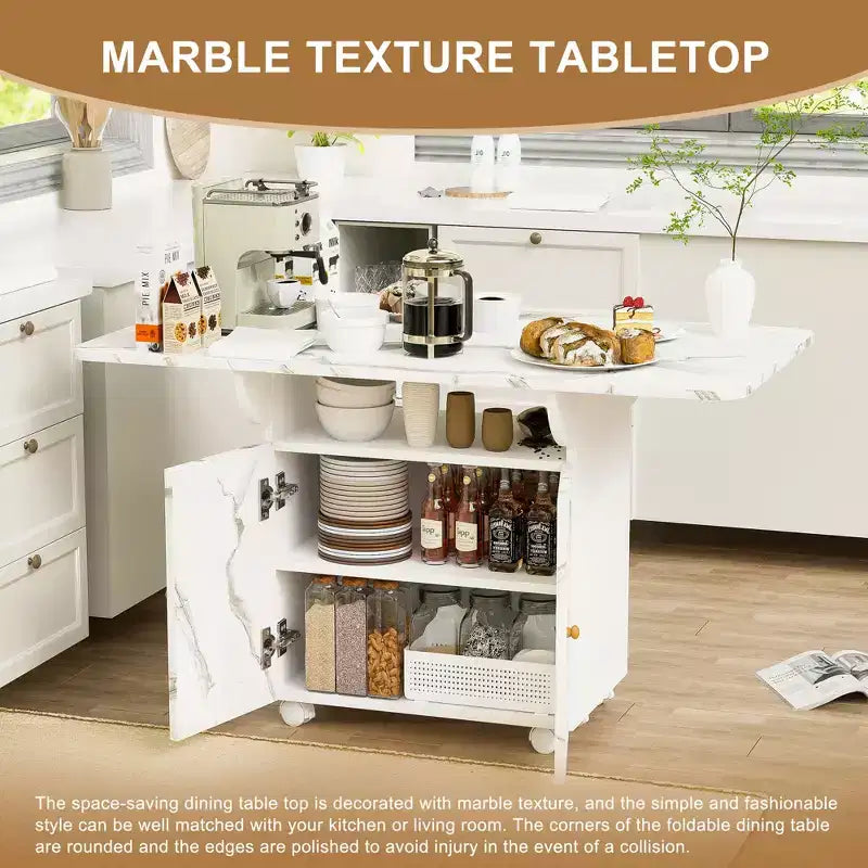 Table de salle à manger îlot de cuisine pliable