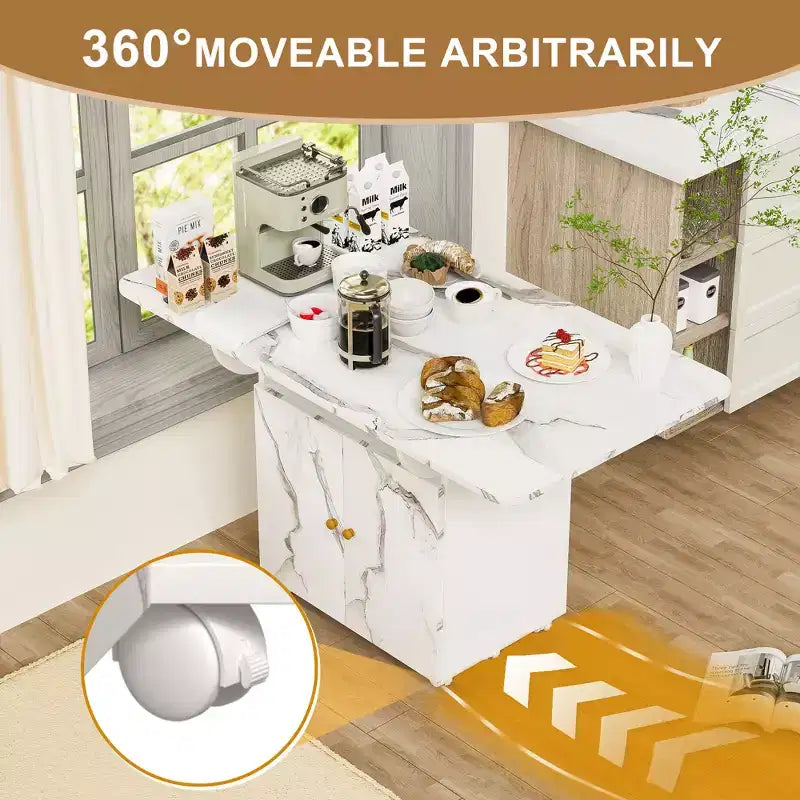 Table de salle à manger îlot de cuisine pliable