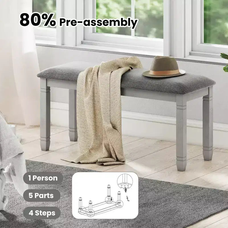 Banc de chambre à coucher rembourré