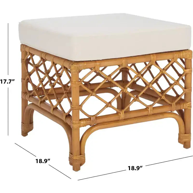 repose-pieds en rotin