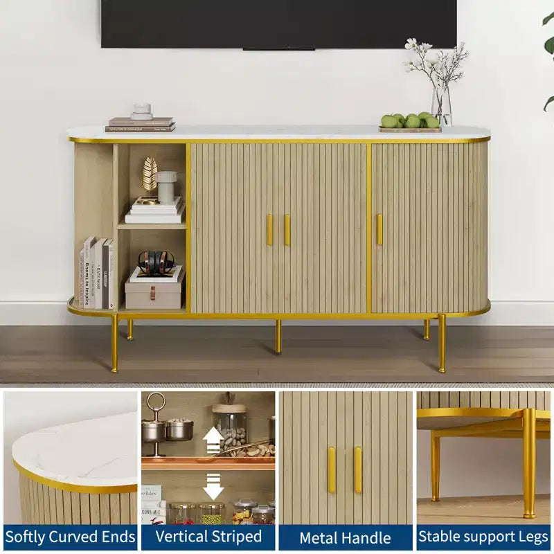 Buffet encastré/meuble de salle à manger médiéval