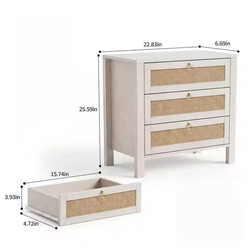 Table de chevet en rotin moderne