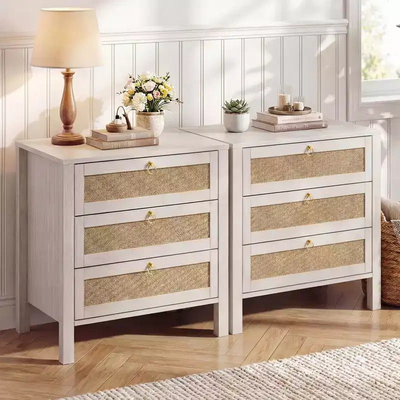 Table de chevet en rotin moderne