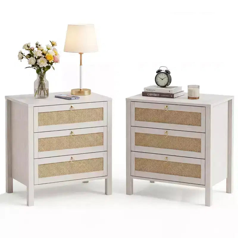 Table de chevet en rotin moderne