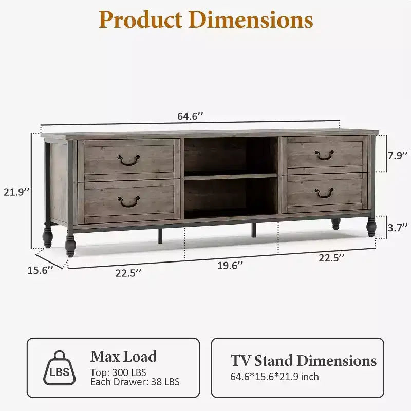 Meuble TV moderne de style médiéval