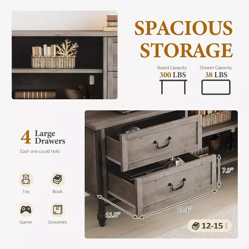 Meuble TV moderne de style médiéval