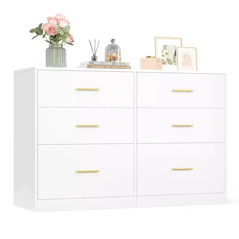 VASAGLE CUSTOS Collection - Dresser for Bedroom Chest of Drawers for Closet Modern Style TV Stand for Living Room 6 Drawers