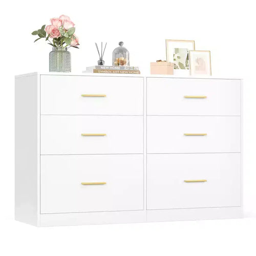 VASAGLE CUSTOS Collection - Dresser for Bedroom Chest of Drawers for Closet Modern Style TV Stand for Living Room 6 Drawers