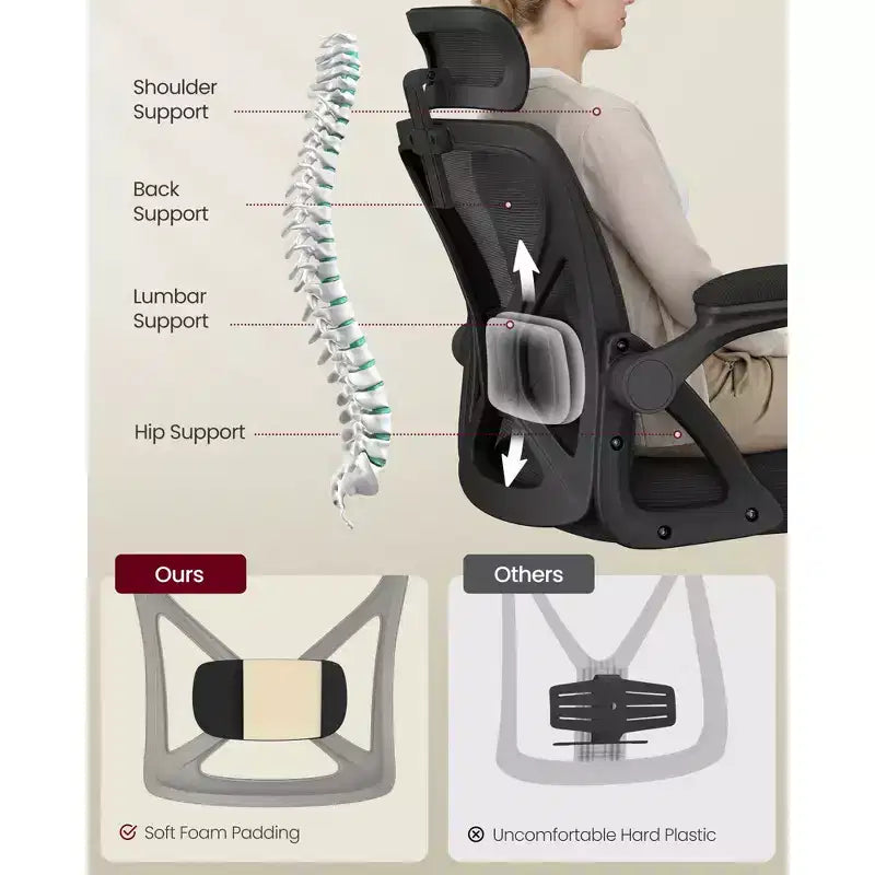 Fauteuil de bureau ergonomique en maille