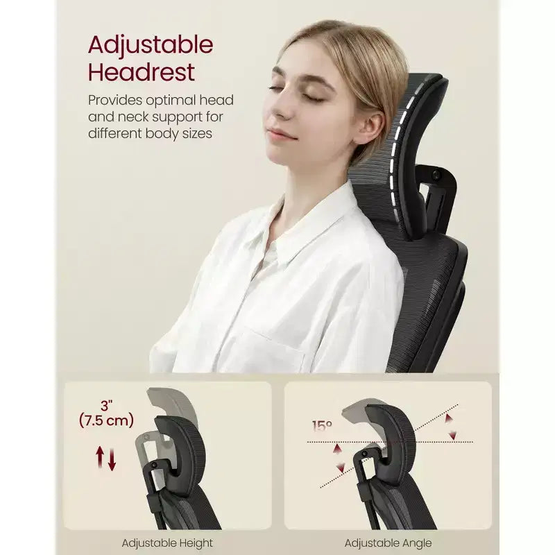 Fauteuil de bureau ergonomique en maille