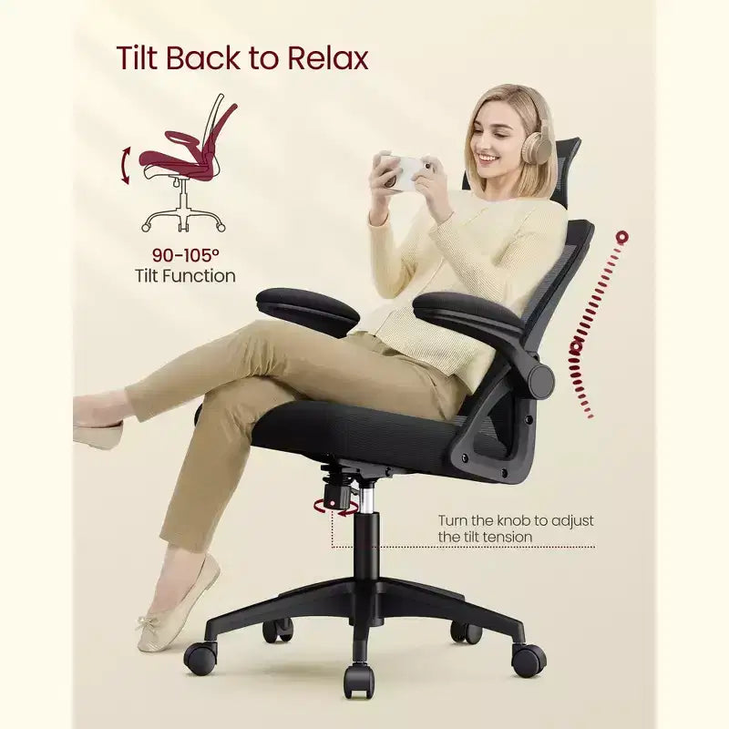 Fauteuil de bureau ergonomique en maille