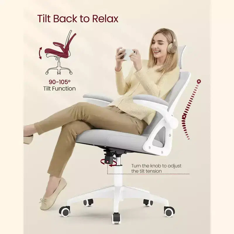 Fauteuil de bureau ergonomique en maille