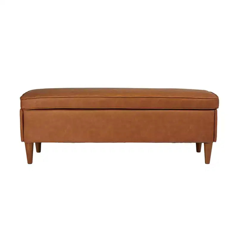 Banc de rangement marron