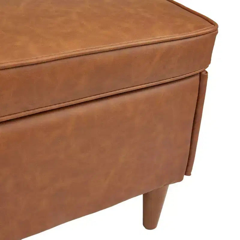 Banc de rangement marron