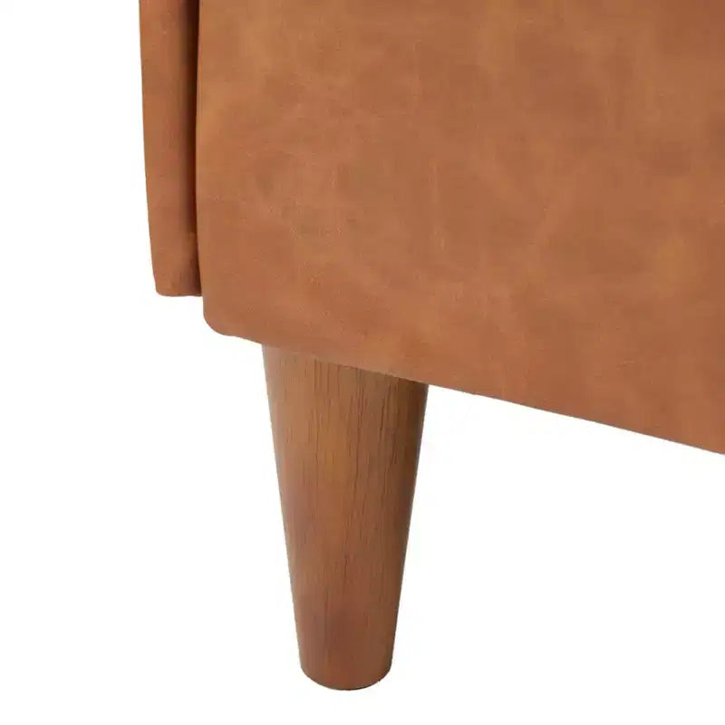 Banc de rangement marron