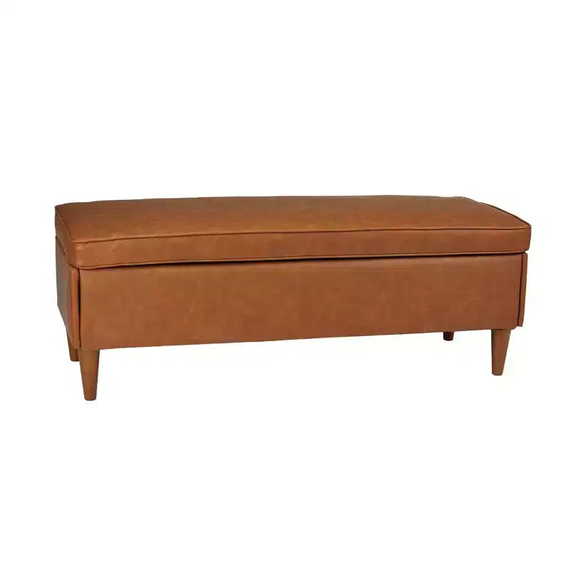 Banc de rangement marron