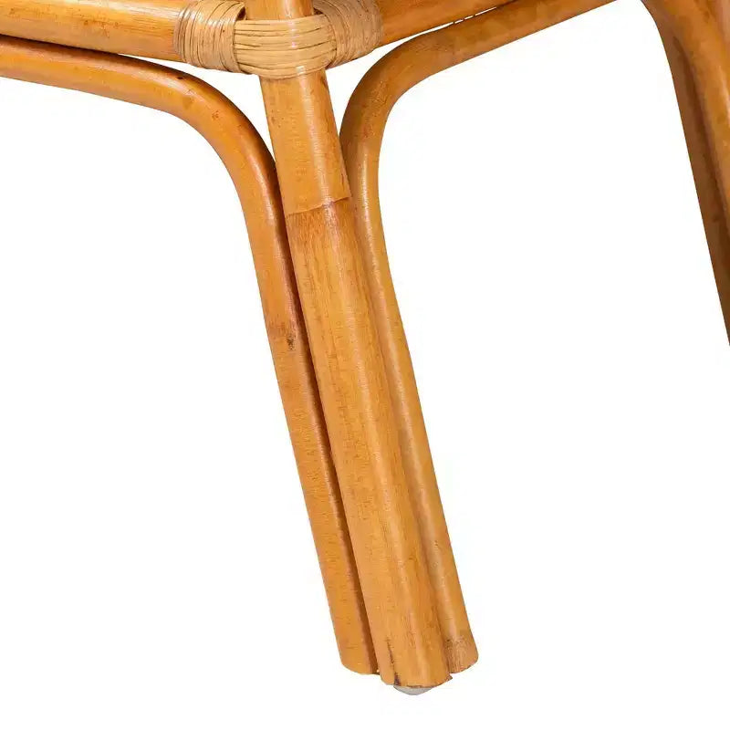 Console double-plateau en rotin naturel