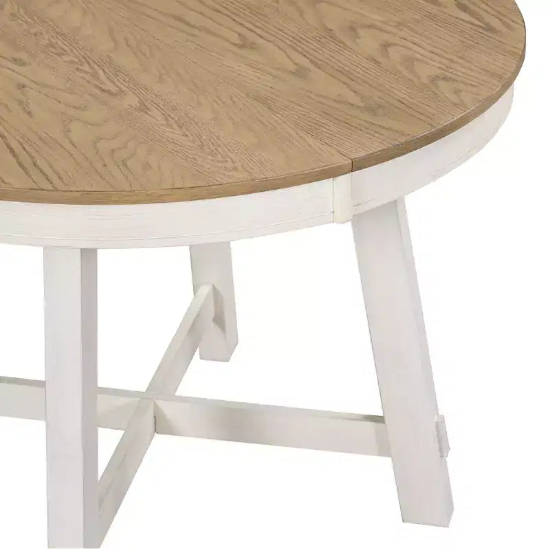 Table de salle à manger ronde avec rallonges