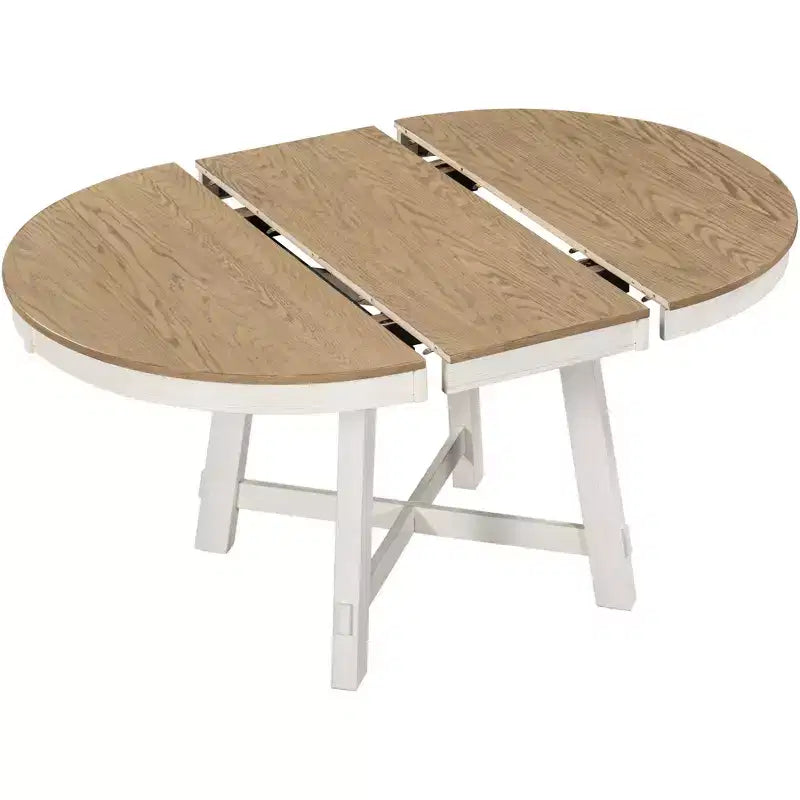 Table de salle à manger ronde avec rallonges