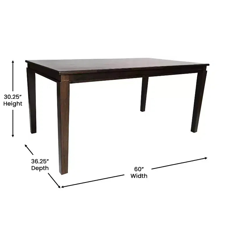 Table à manger en bois pieds coniques