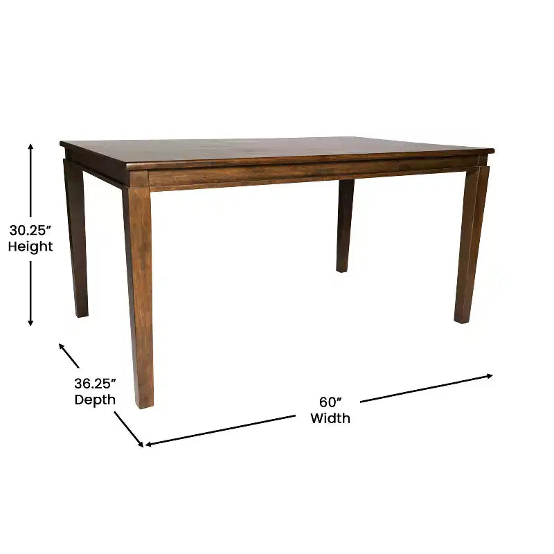 Table à manger en bois pieds coniques