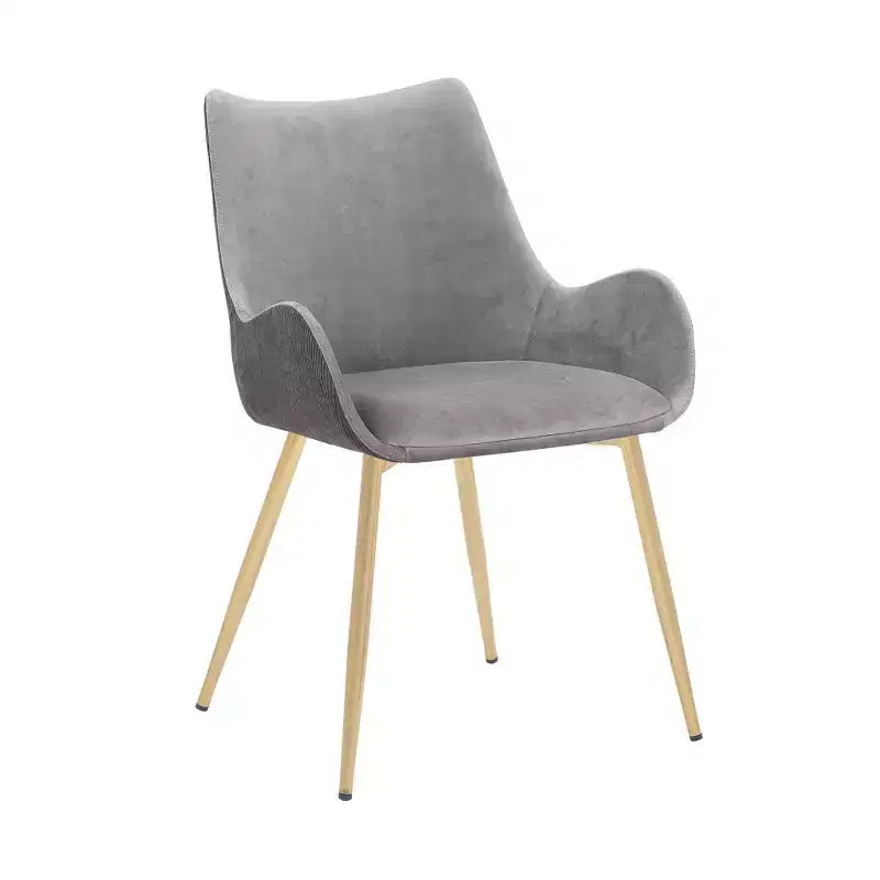 Chaises de salle à manger en tissu/métal