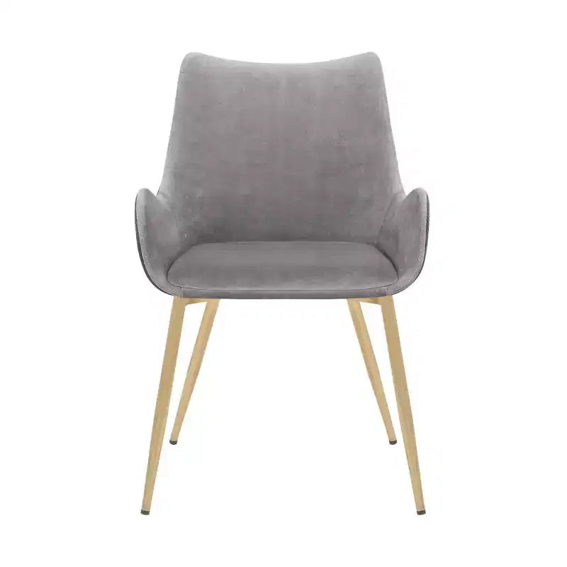 Chaises de salle à manger en tissu/métal