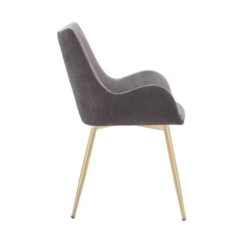 Chaises de salle à manger en tissu/métal