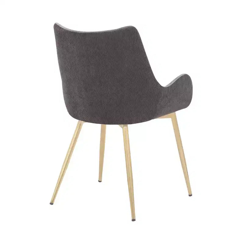 Chaises de salle à manger en tissu/métal