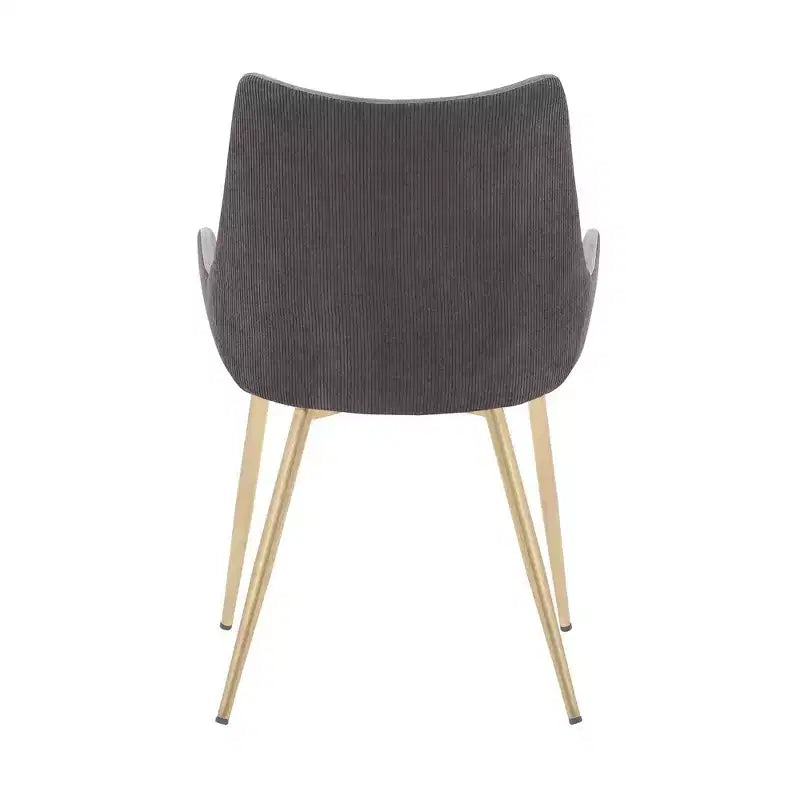 Chaises de salle à manger en tissu/métal