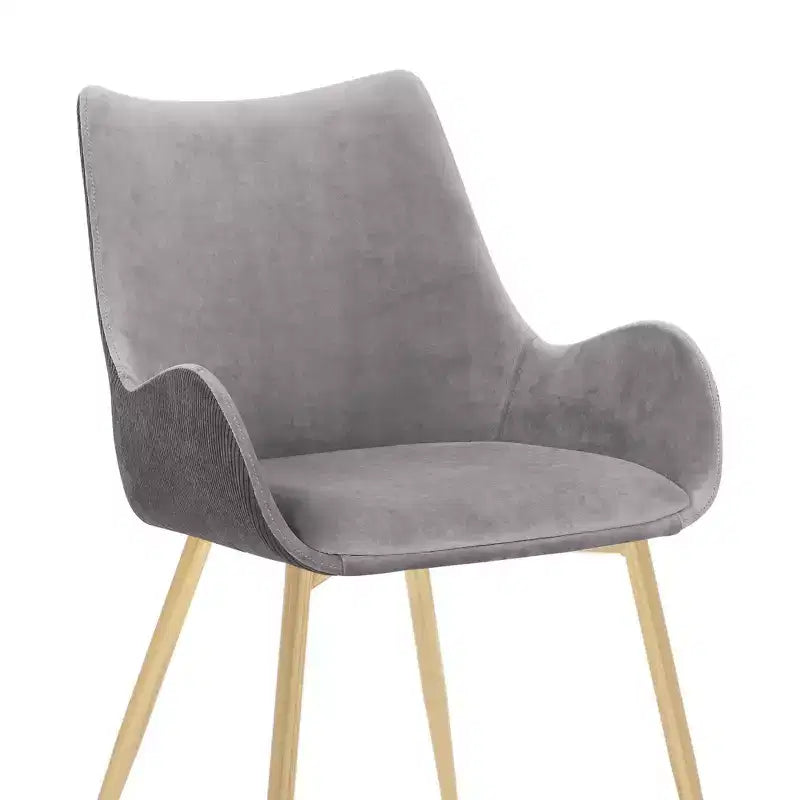 Chaises de salle à manger en tissu/métal