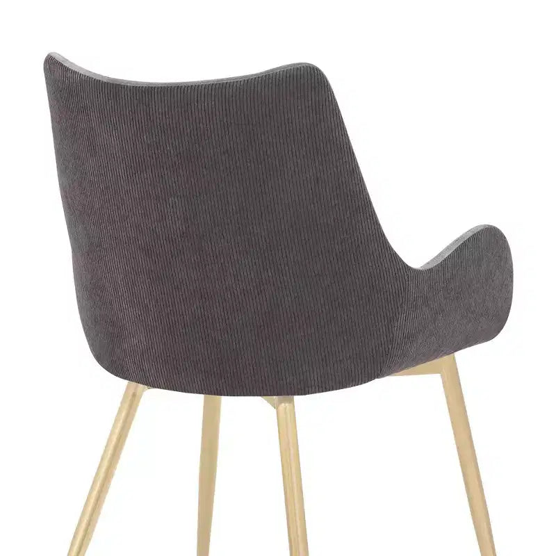 Chaises de salle à manger en tissu/métal