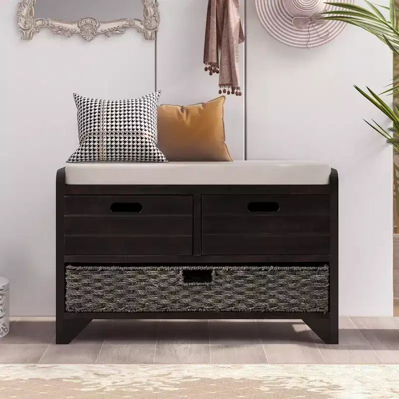 Banc de rangement d'entrée